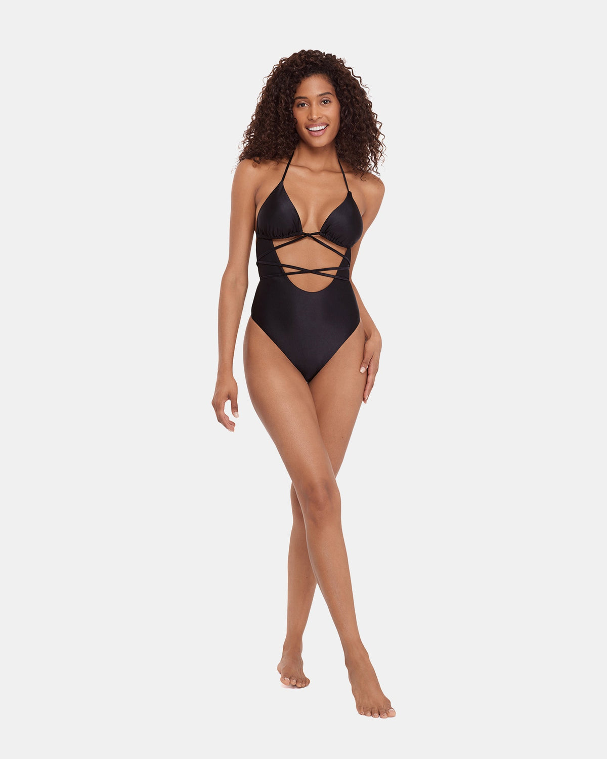 SHINE BRIGHT ONE PIECE SWIMSUIT RAVEN  Famous | Online Store