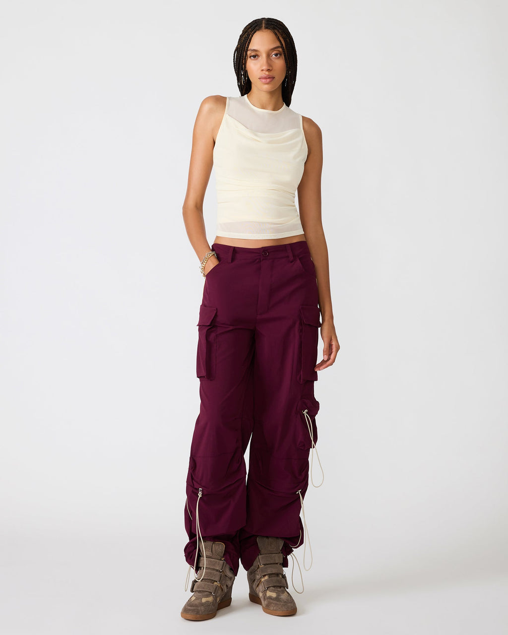 ROMAN KNIT TOP CREAM  Famous | Online Store