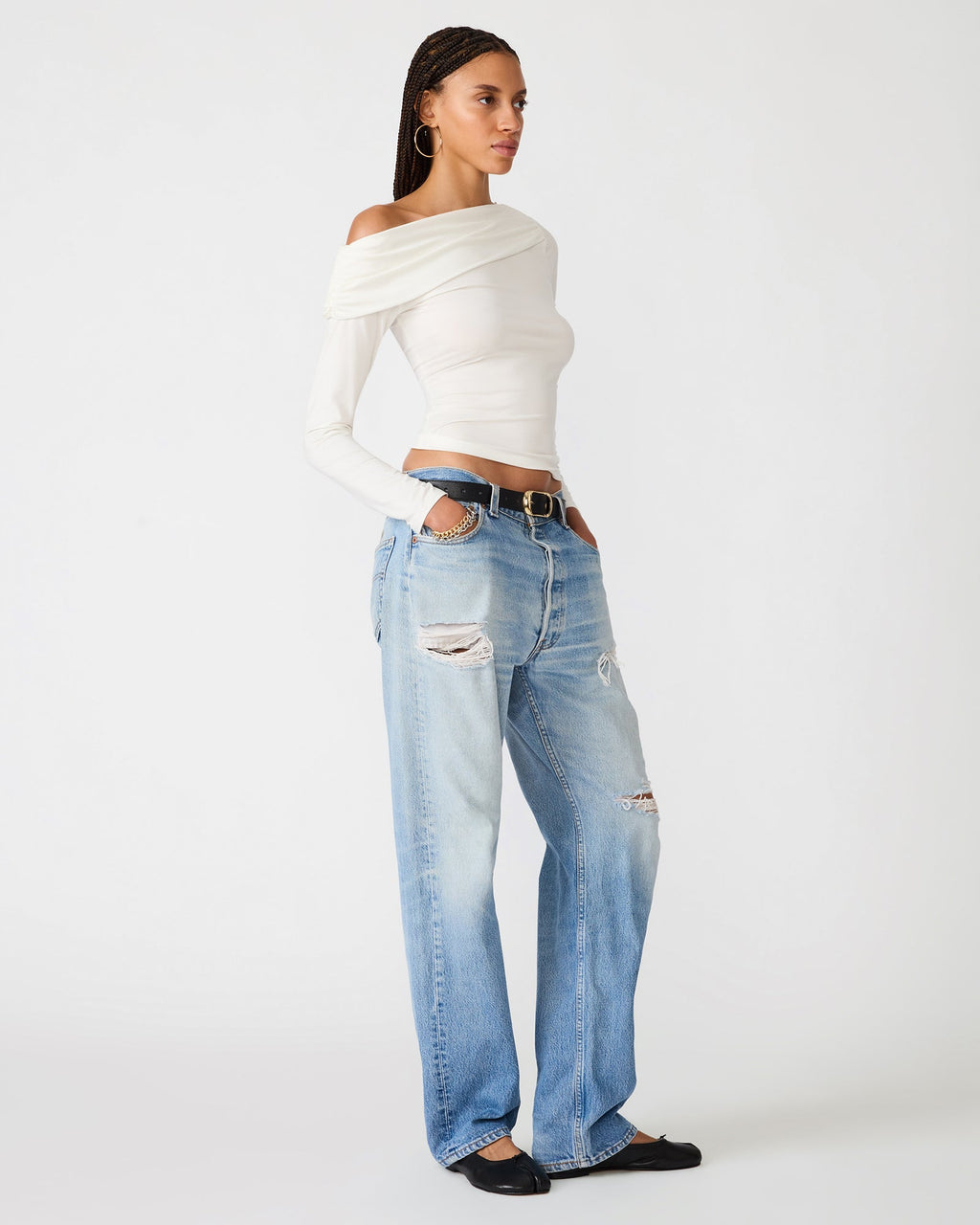 RYDER KNIT TOP CREAM  Famous | Online Store