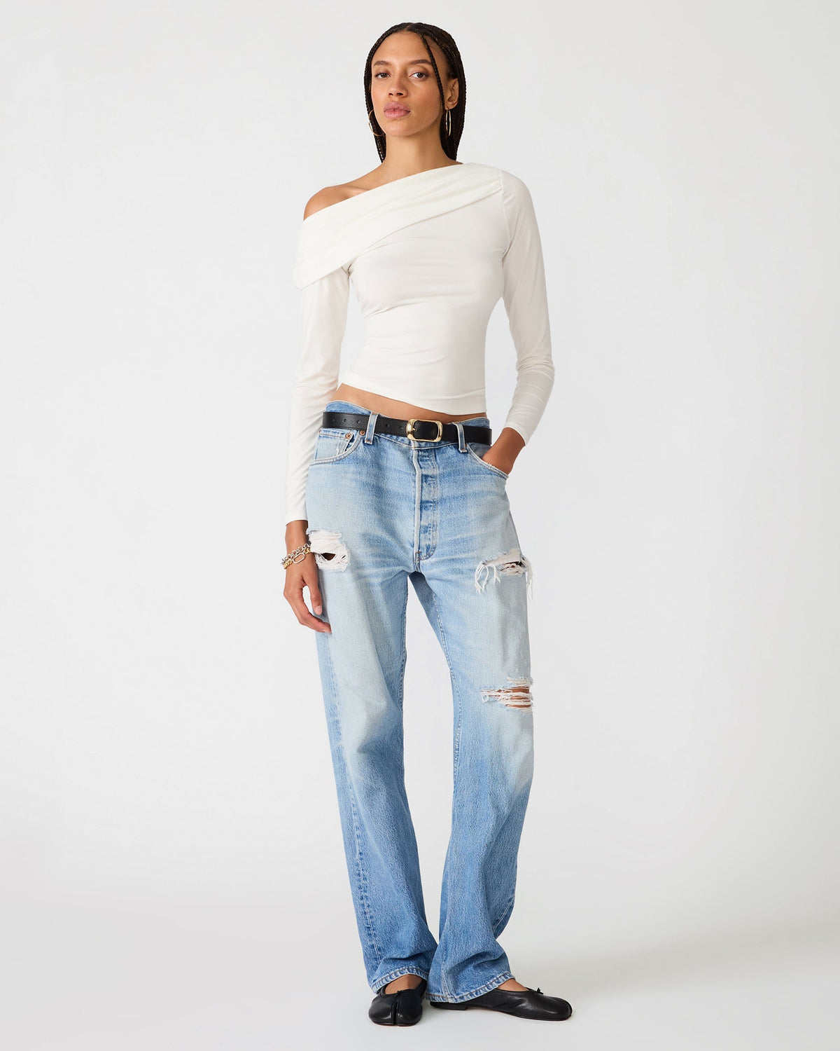 RYDER KNIT TOP CREAM  Famous | Online Store