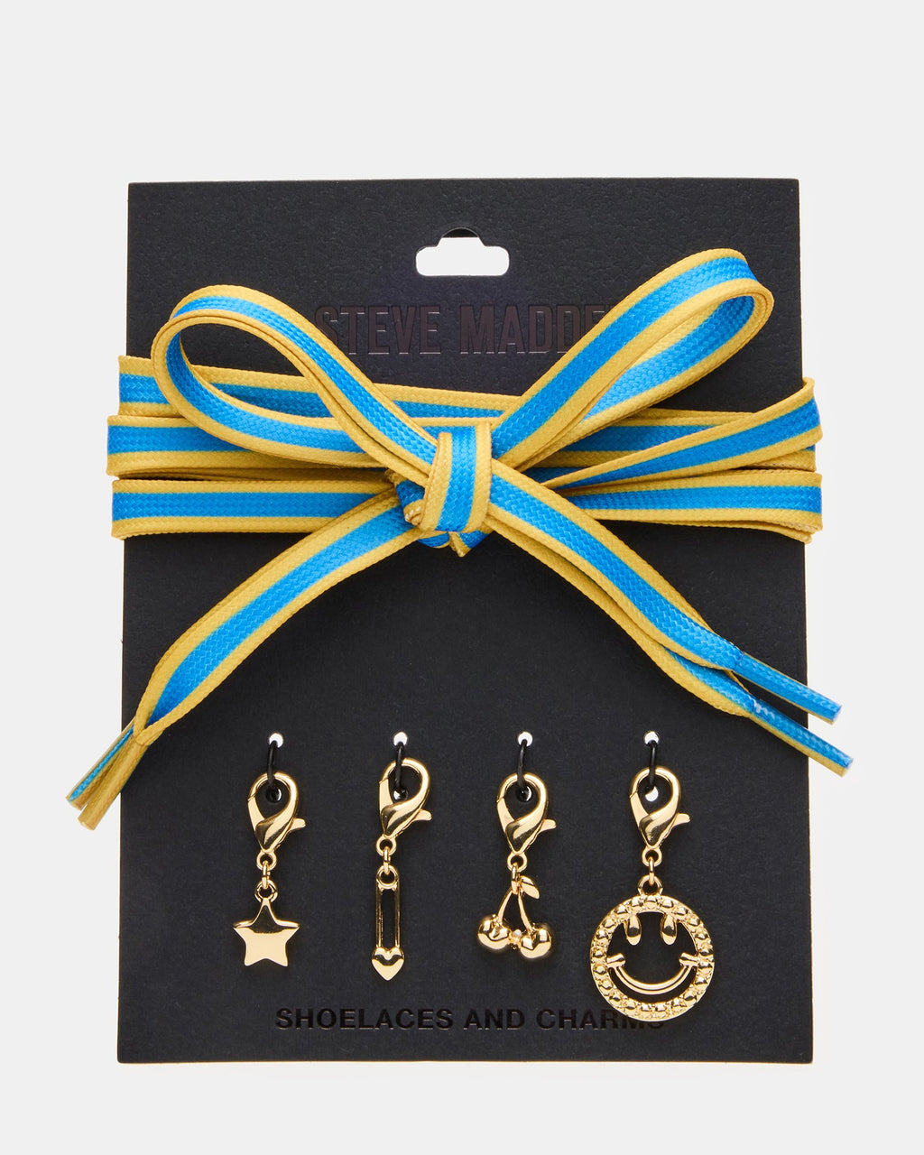 SHOE LACES AND CHARMS BLUE/YELLOW  Famous | Online Store