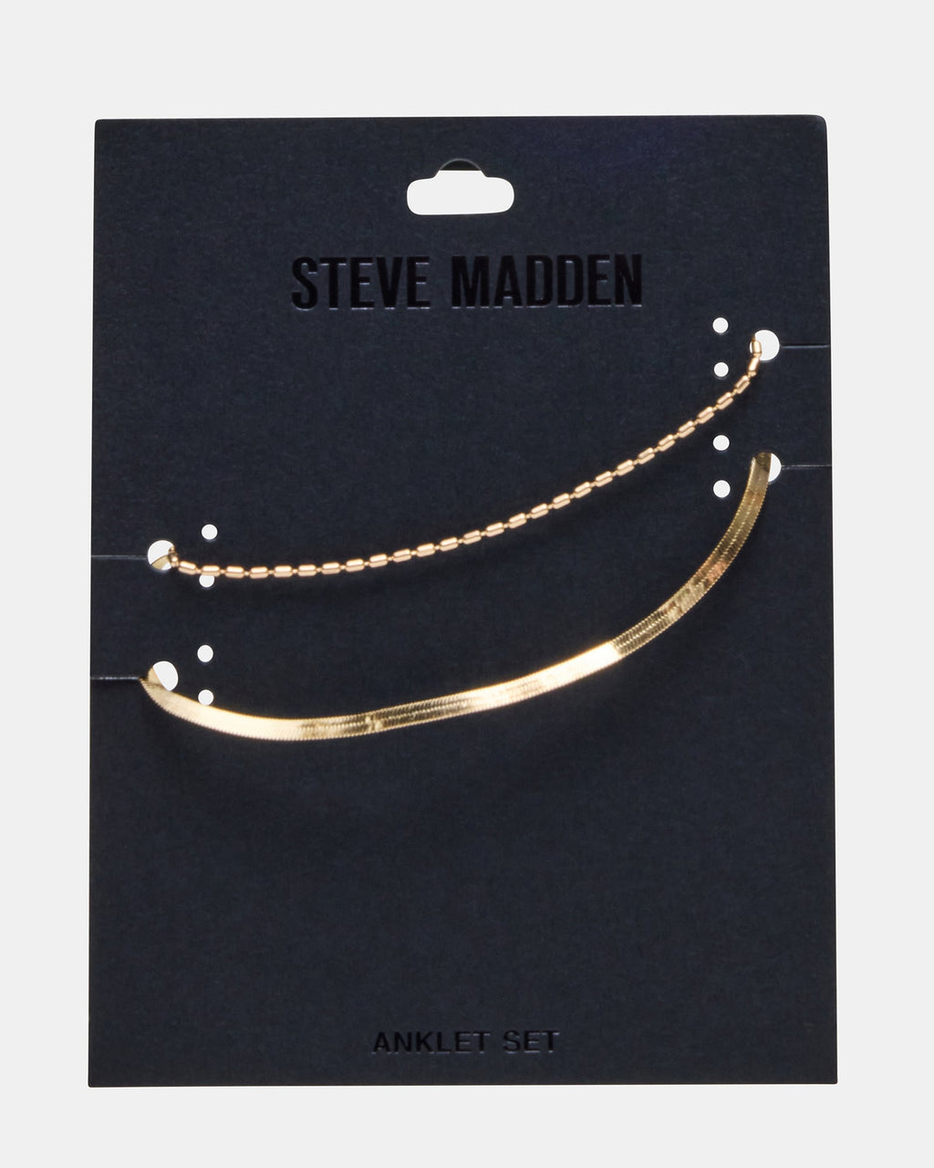 HERRINGBONE CHAIN ANKLET SET GOLD  Famous | Online Store