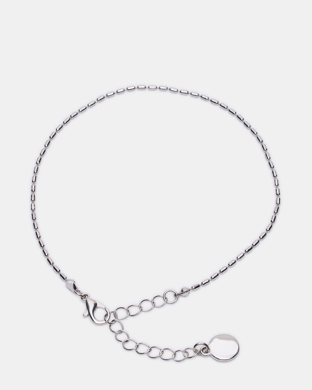 HERRINGBONE CHAIN ANKLET SET SILVER  Famous | Online Store