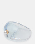 OVAL-CUT JELLY RING BLUE  Famous | Online Store