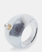 OVAL-CUT JELLY RING BLUE  Famous | Online Store