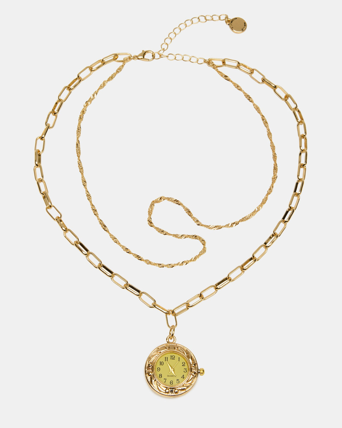 WATCH PENDANT NECKLACE GOLD  Famous | Online Store