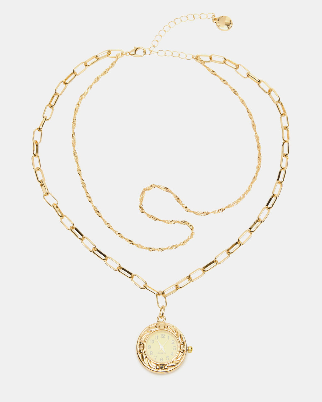 WATCH PENDANT NECKLACE GOLD  Famous | Online Store