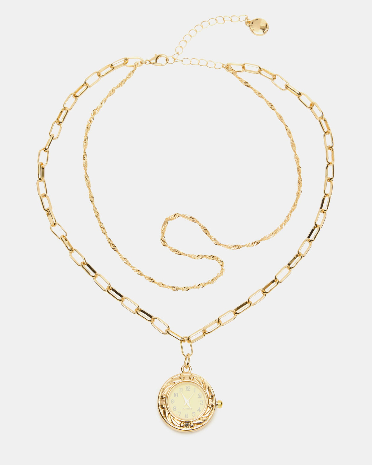 WATCH PENDANT NECKLACE GOLD  Famous | Online Store