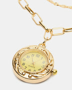 WATCH PENDANT NECKLACE GOLD  Famous | Online Store