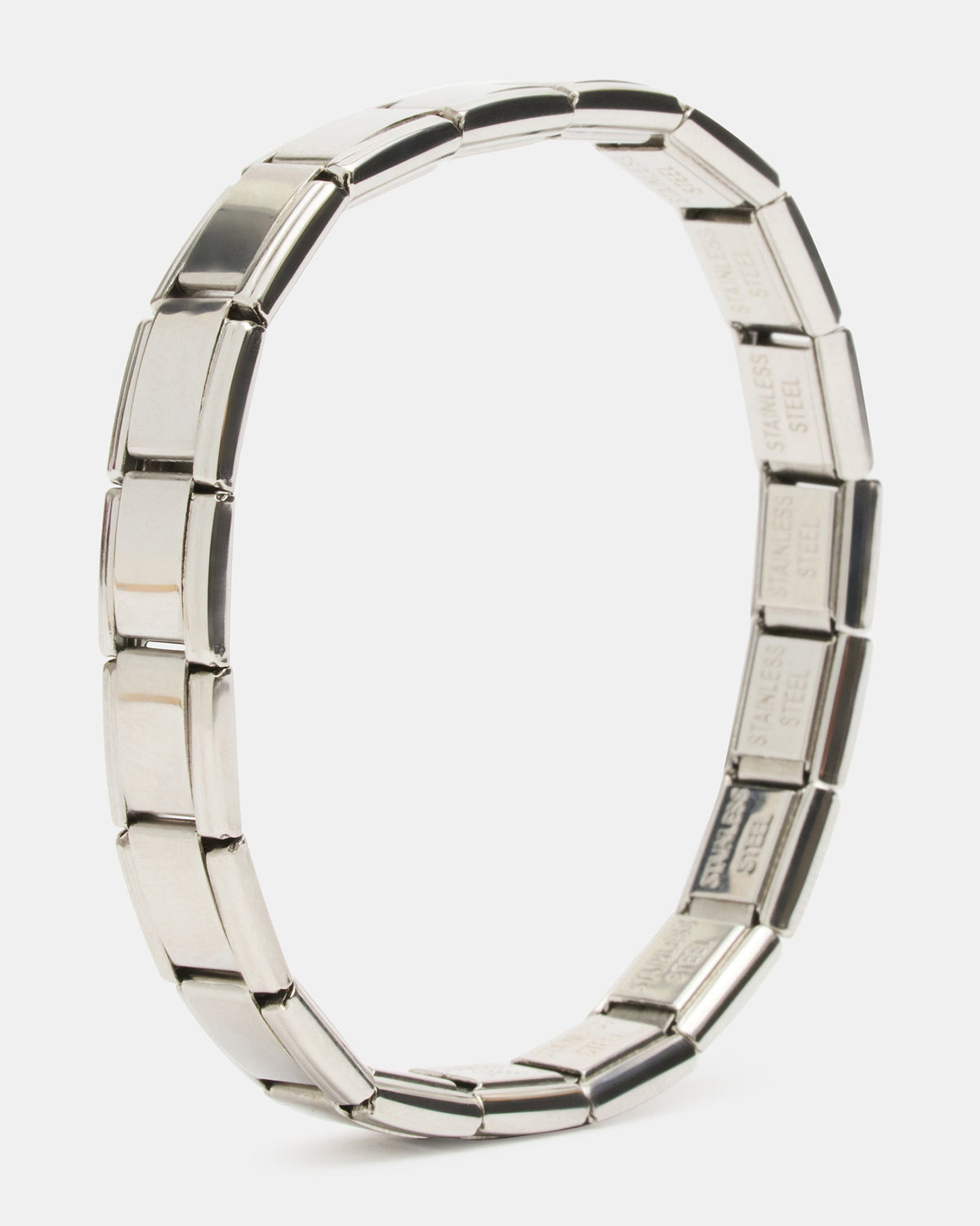 LINK STRETCH BRACELET SILVER  Famous | Online Store