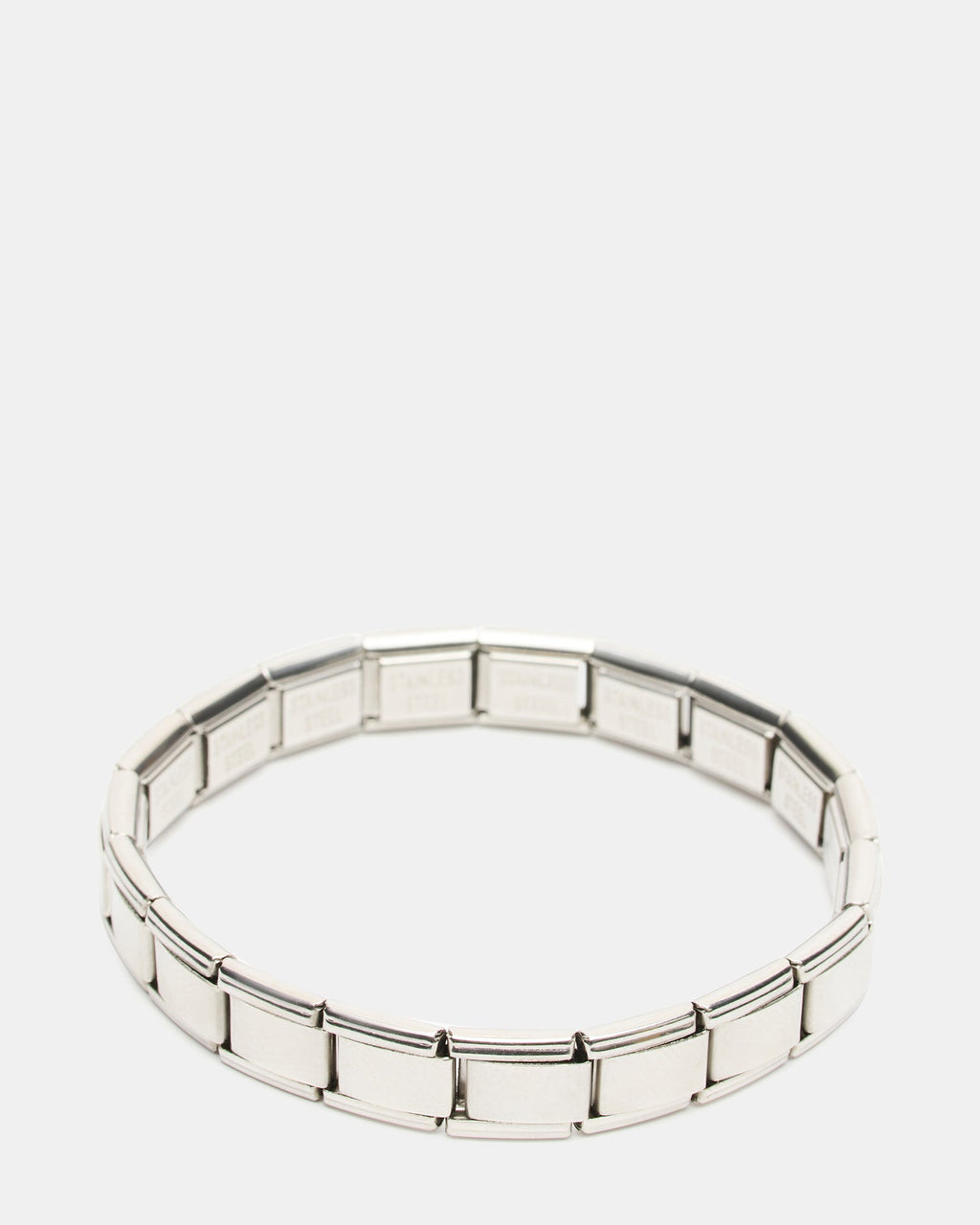 LINK STRETCH BRACELET SILVER  Famous | Online Store