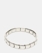 LINK STRETCH BRACELET SILVER  Famous | Online Store