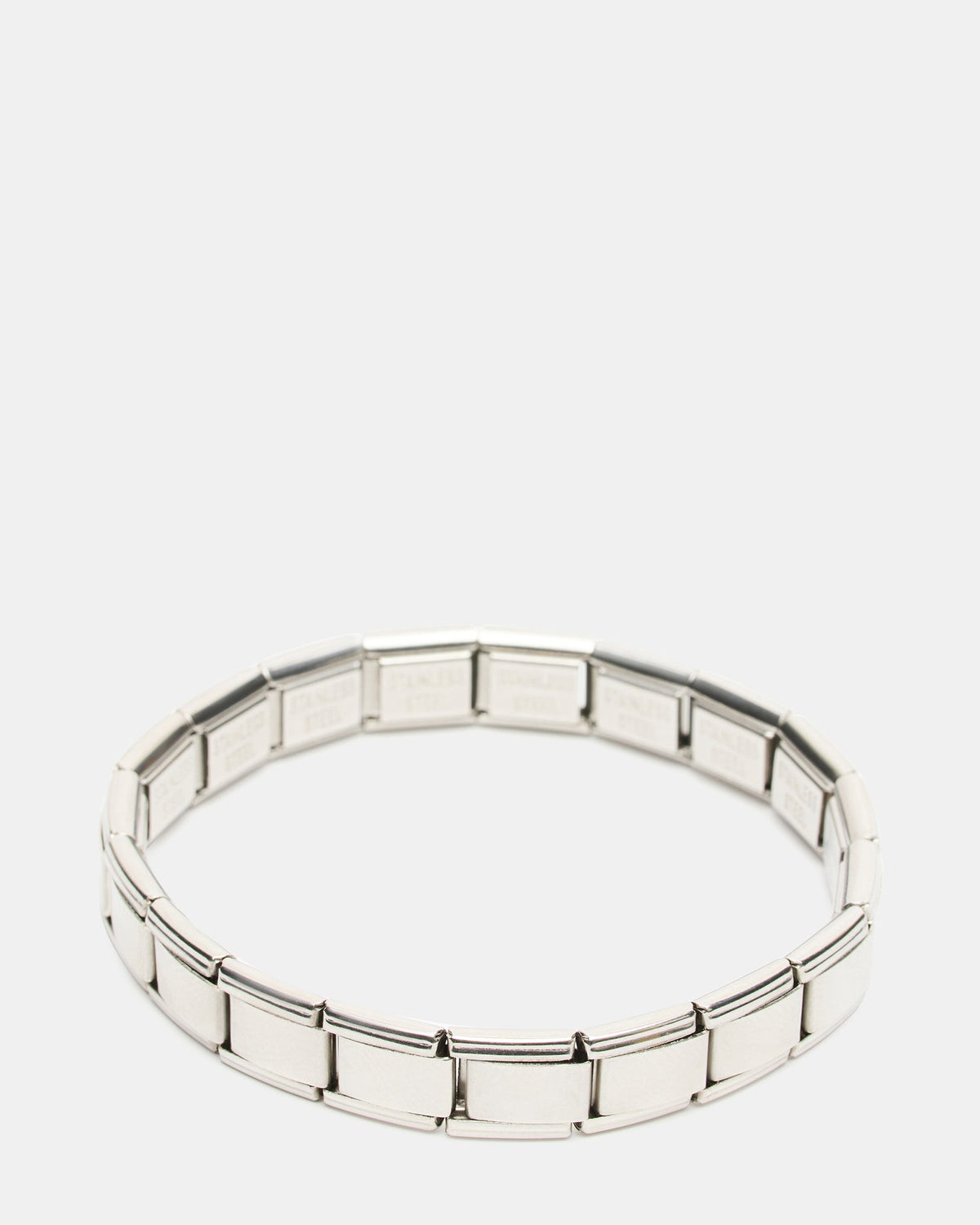 LINK STRETCH BRACELET SILVER  Famous | Online Store