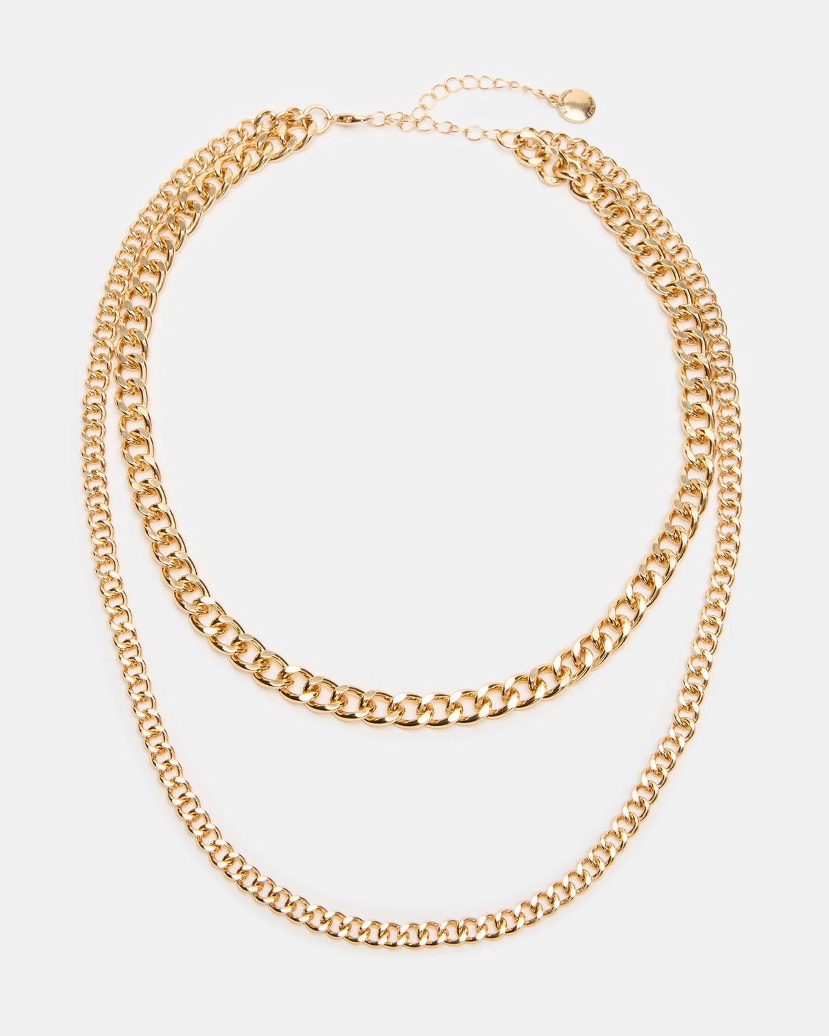 MULTI-ROW LINK CHAIN NECKLACE GOLD  Famous | Online Store