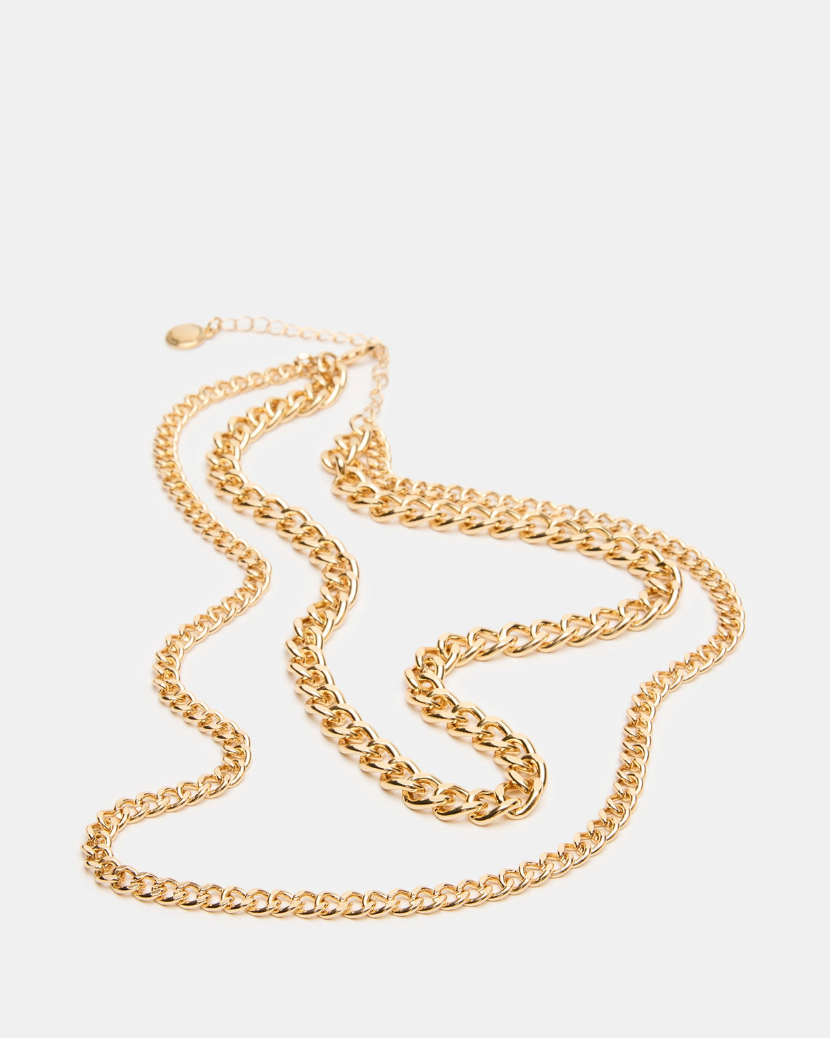 MULTI-ROW LINK CHAIN NECKLACE GOLD  Famous | Online Store