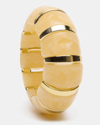 RESIN STRETCH BANGLE BRACELET CREAM  Famous | Online Store