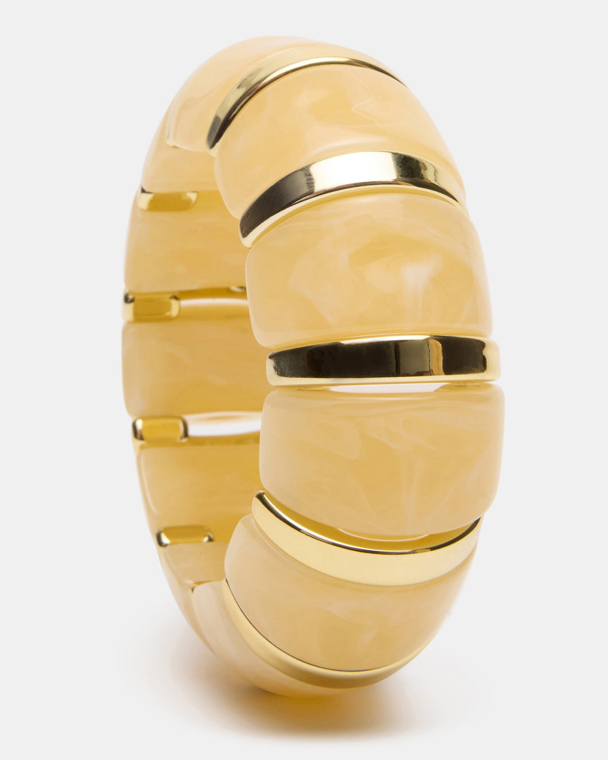 RESIN STRETCH BANGLE BRACELET CREAM  Famous | Online Store