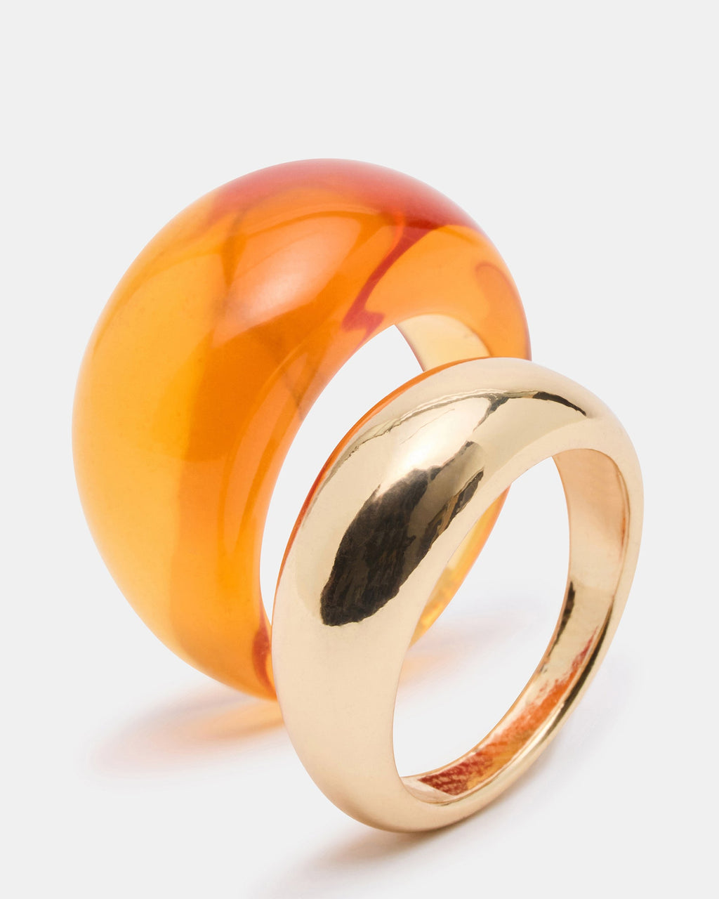 RESIN RING SET BROWN  Famous | Online Store
