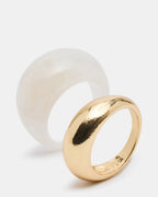 RESIN RING SET NATURAL  Famous | Online Store