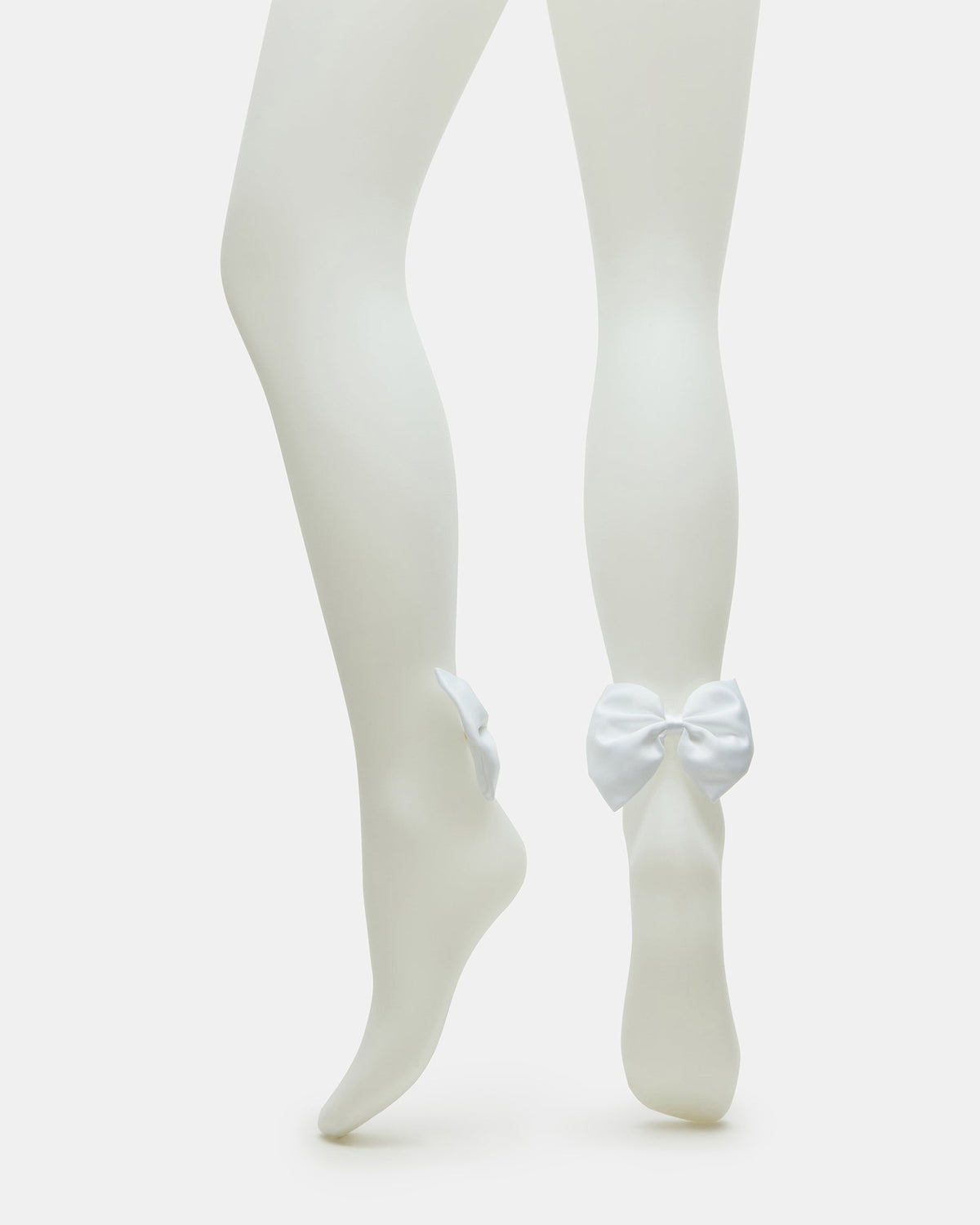BRIDAL BOW TIGHTS SHEER WHITE  Famous | Online Store