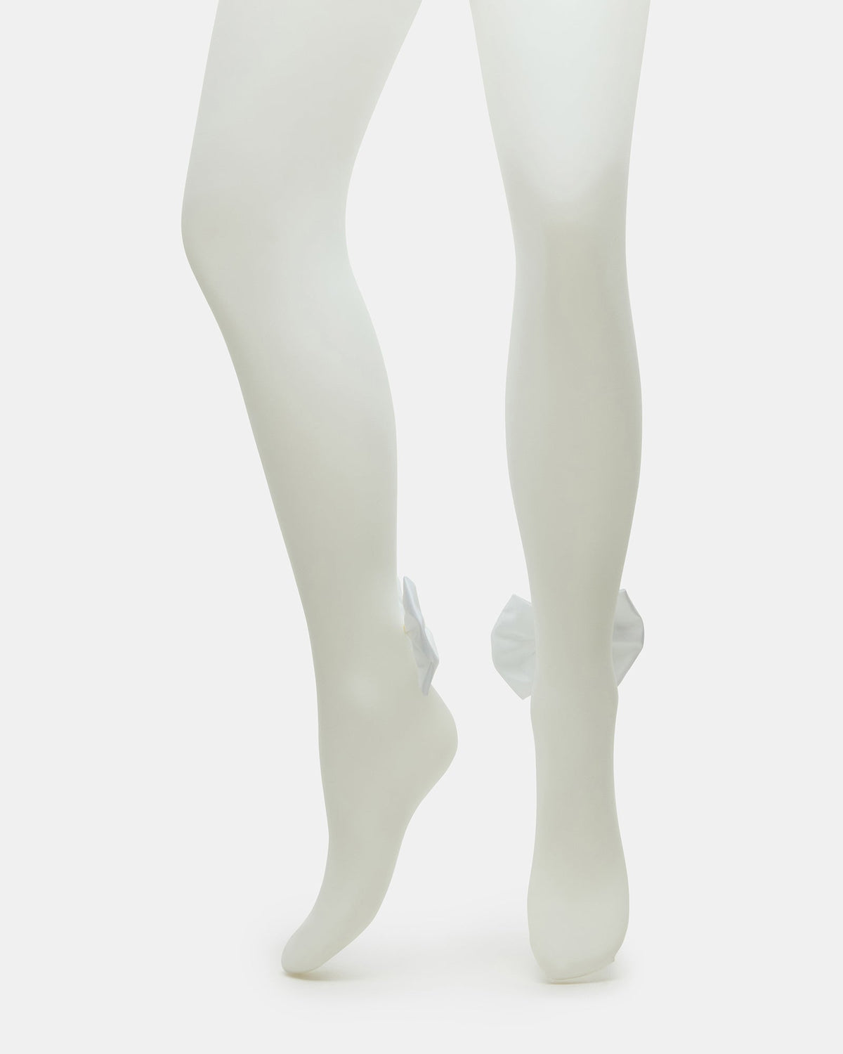 BRIDAL BOW TIGHTS SHEER WHITE  Famous | Online Store