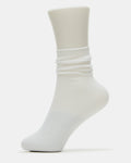 FISHNET SLOUCHY CREW SOCKS WHITE  Famous | Online Store