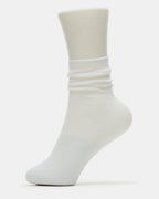FISHNET SLOUCHY CREW SOCKS WHITE  Famous | Online Store