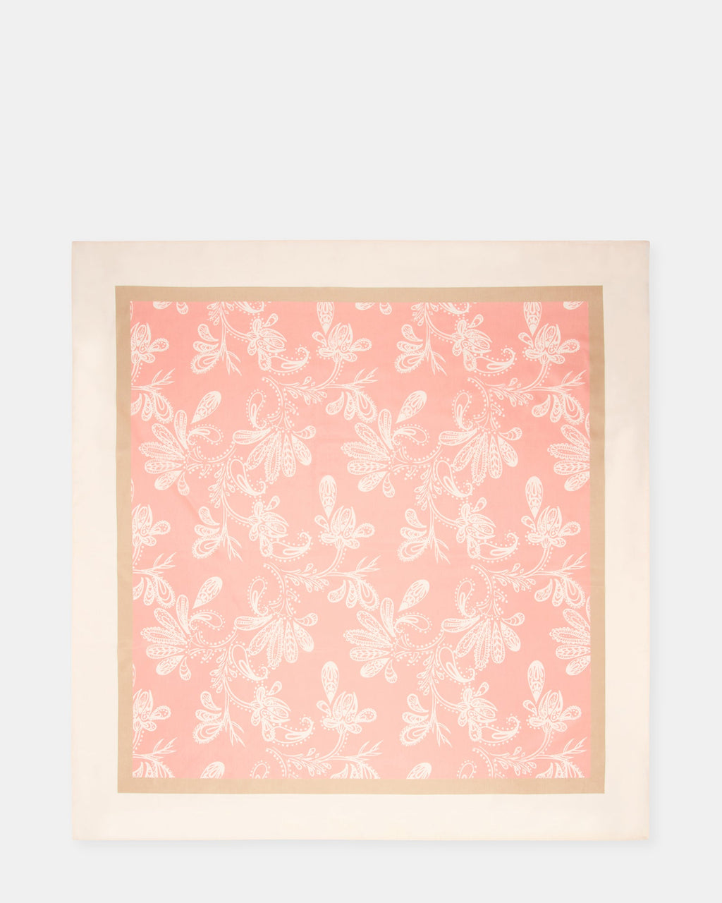 PAISLEY SATIN SCARF TERRACOTTA  Famous | Online Store