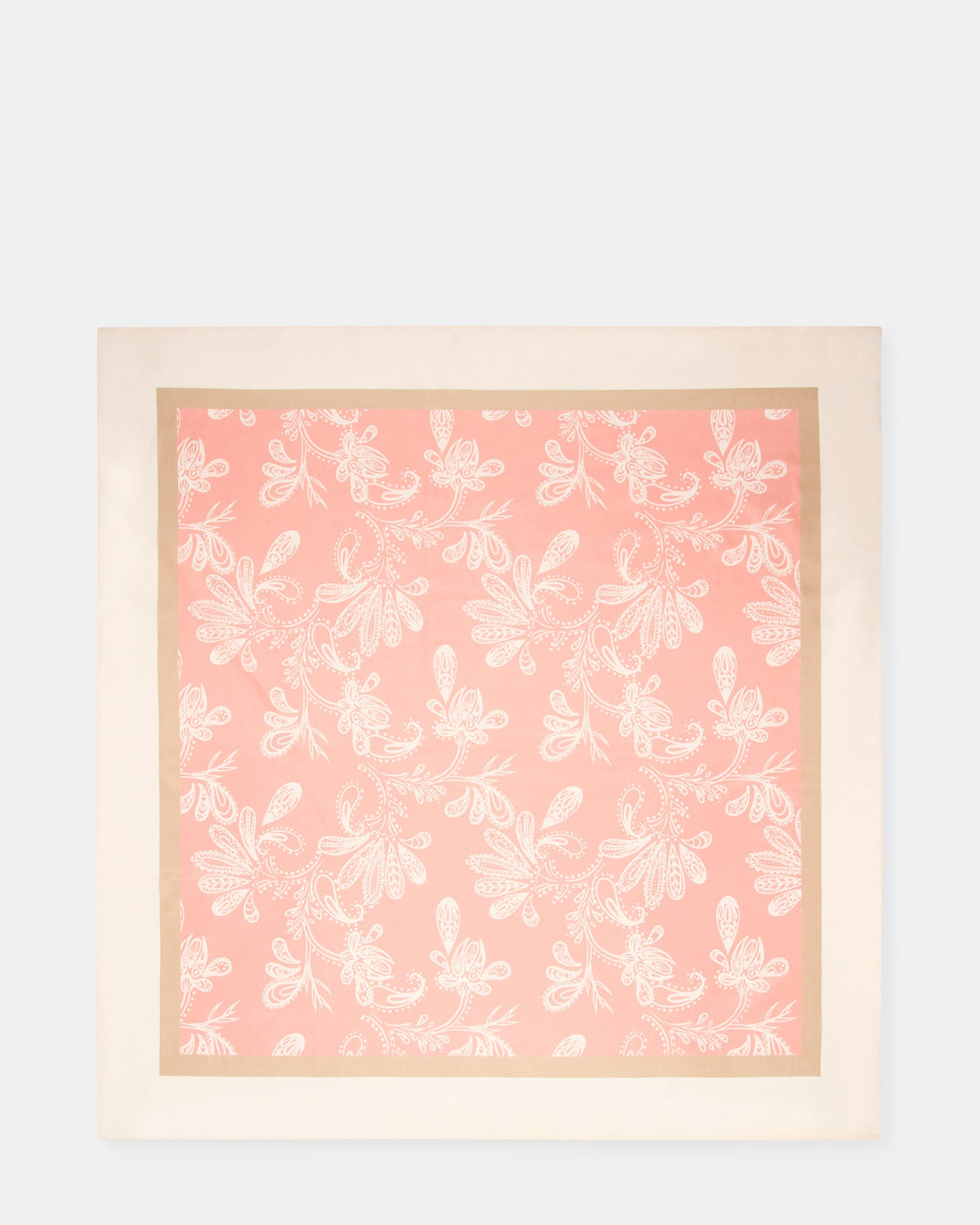 PAISLEY SATIN SCARF TERRACOTTA  Famous | Online Store