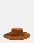 CHLOE FAUX SUEDE FLOPPY FEDORA TIRAMISU