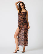 STATIC LEOPARD BIKINI COVER-UP NATURAL  Famous | Online Store