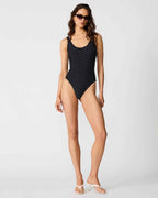 DARLING DOT ONE PIECE SWIMSUIT BLACK MULTI