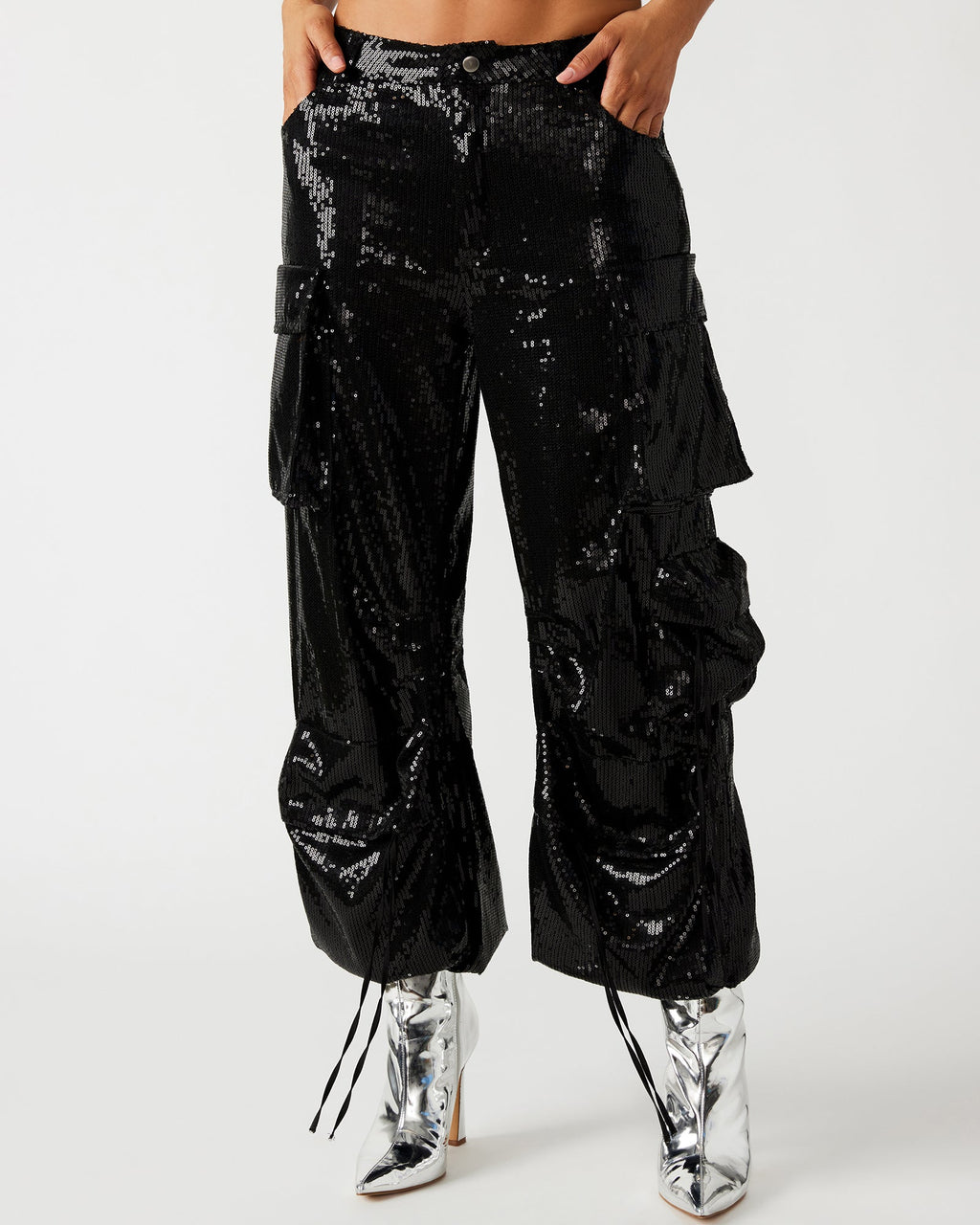 DUO SEQUIN PANT BLACK  Famous | Online Store