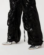 DUO SEQUIN PANT BLACK  Famous | Online Store