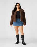 TEDDY JACKET BROWN  Famous | Online Store