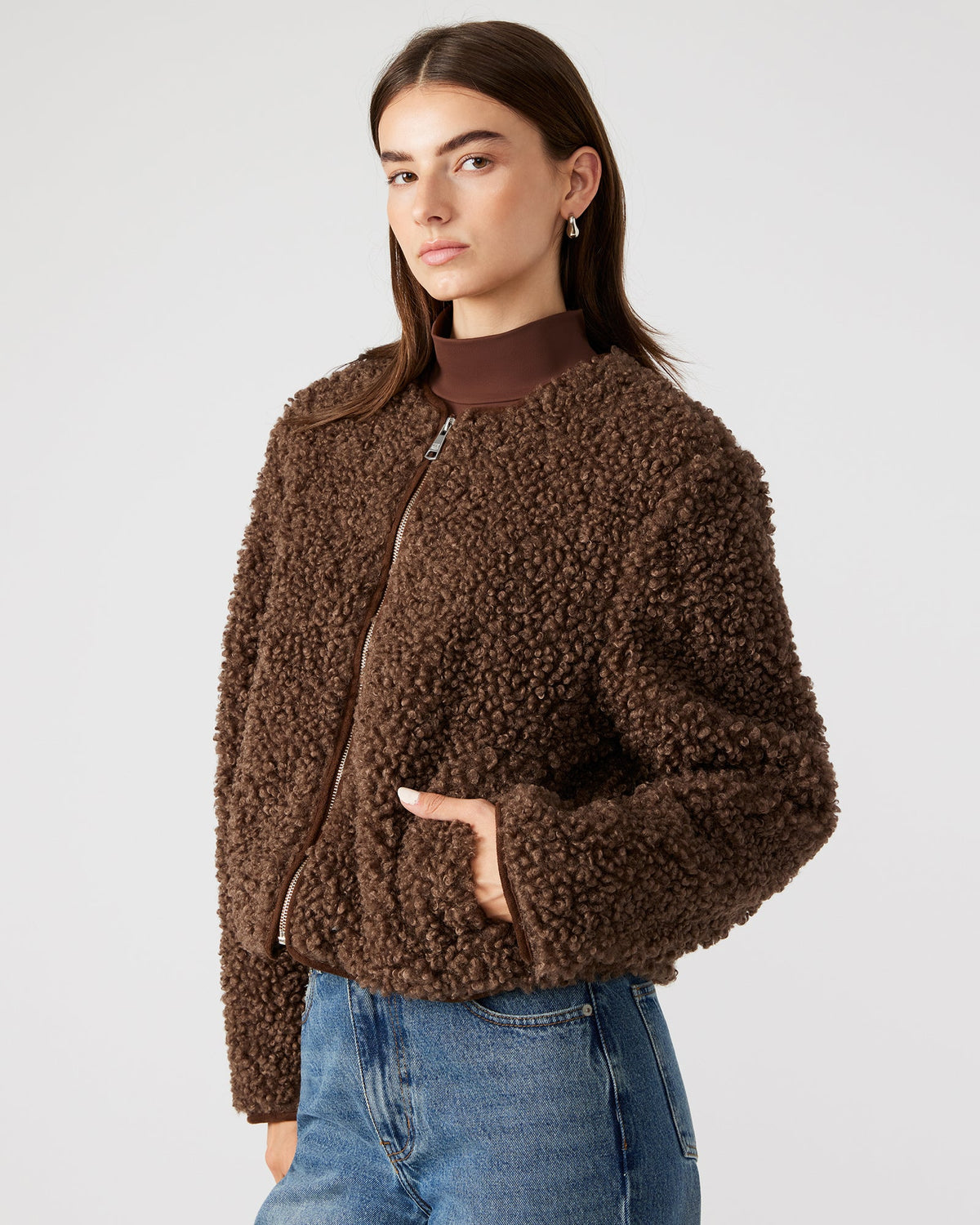 TEDDY JACKET BROWN  Famous | Online Store
