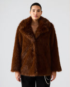 KINDRA COAT BROWN  Famous | Online Store