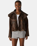 VARVARA JACKET CHOCOLATE  Famous | Online Store