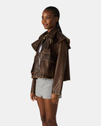 VARVARA JACKET CHOCOLATE  Famous | Online Store