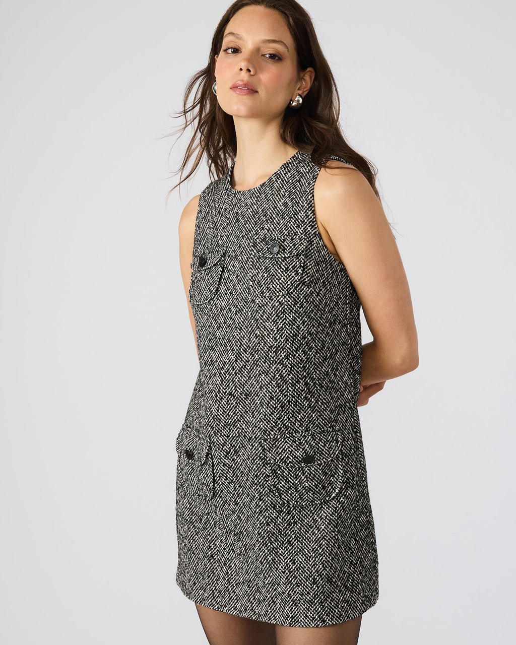 LOUIE DRESS BLACK/WHITE  Famous | Online Store