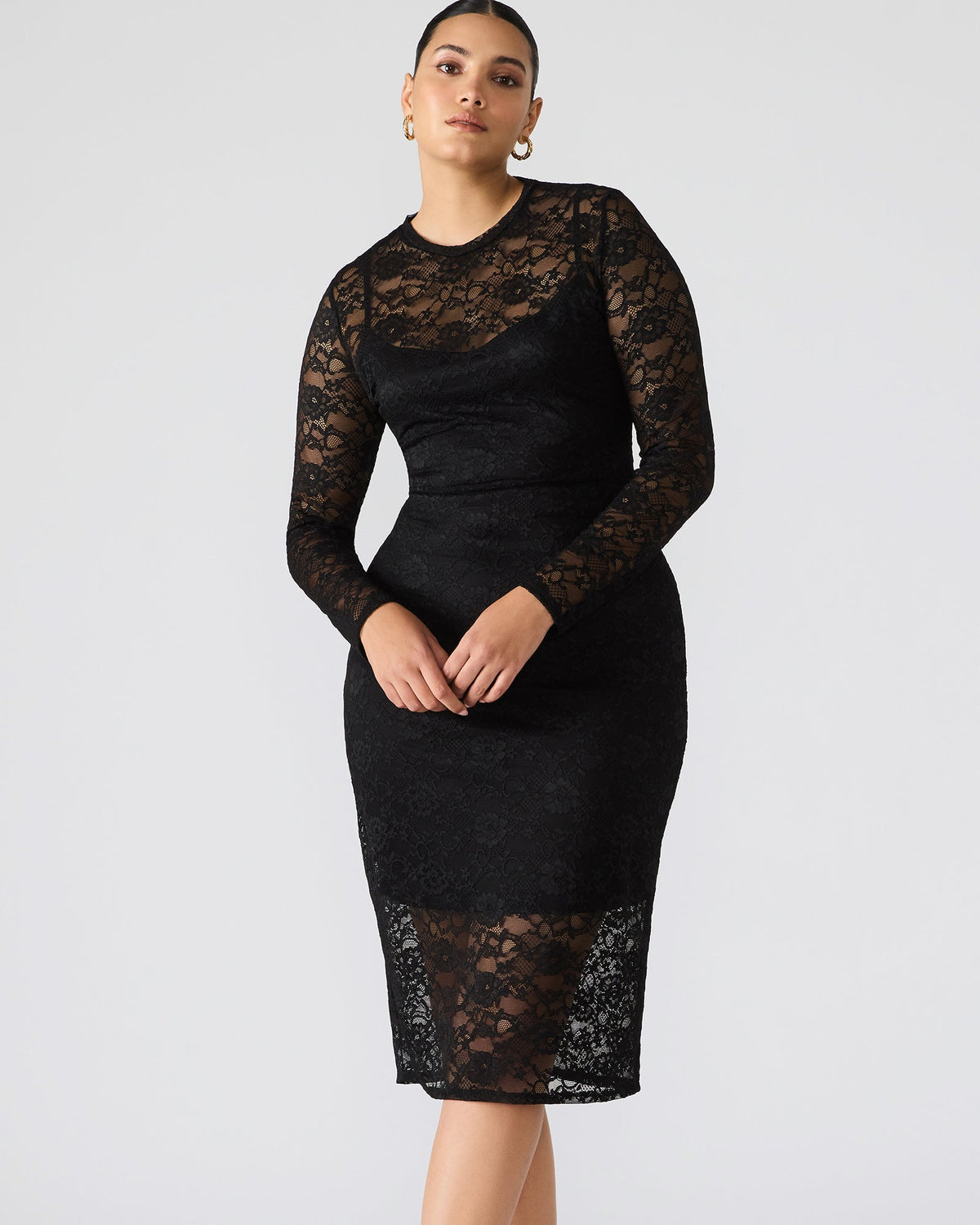 HAILEE LACE DRESS BLACK  Famous | Online Store