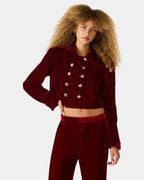 TONIA BLAZER RED VELVET  Famous | Online Store