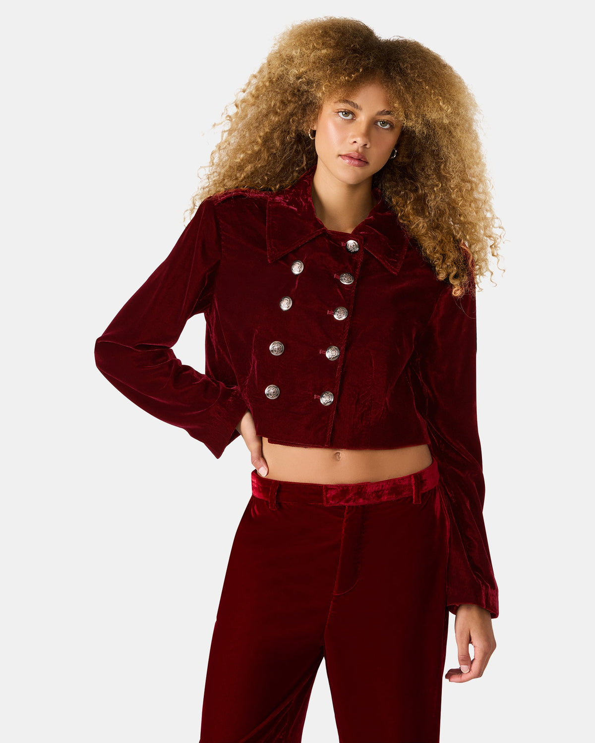TONIA BLAZER RED VELVET  Famous | Online Store