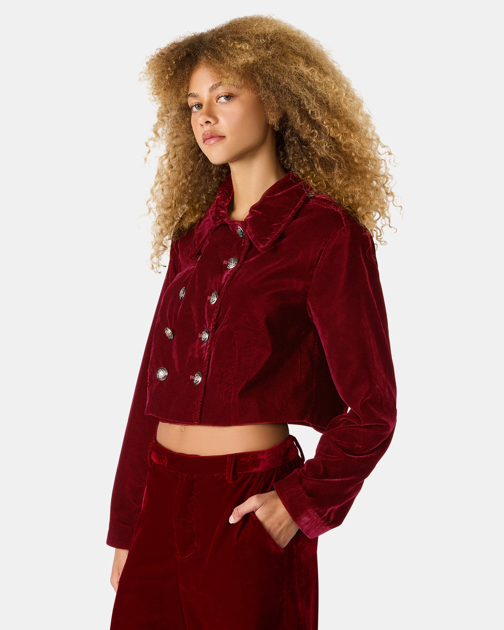 TONIA BLAZER RED VELVET  Famous | Online Store