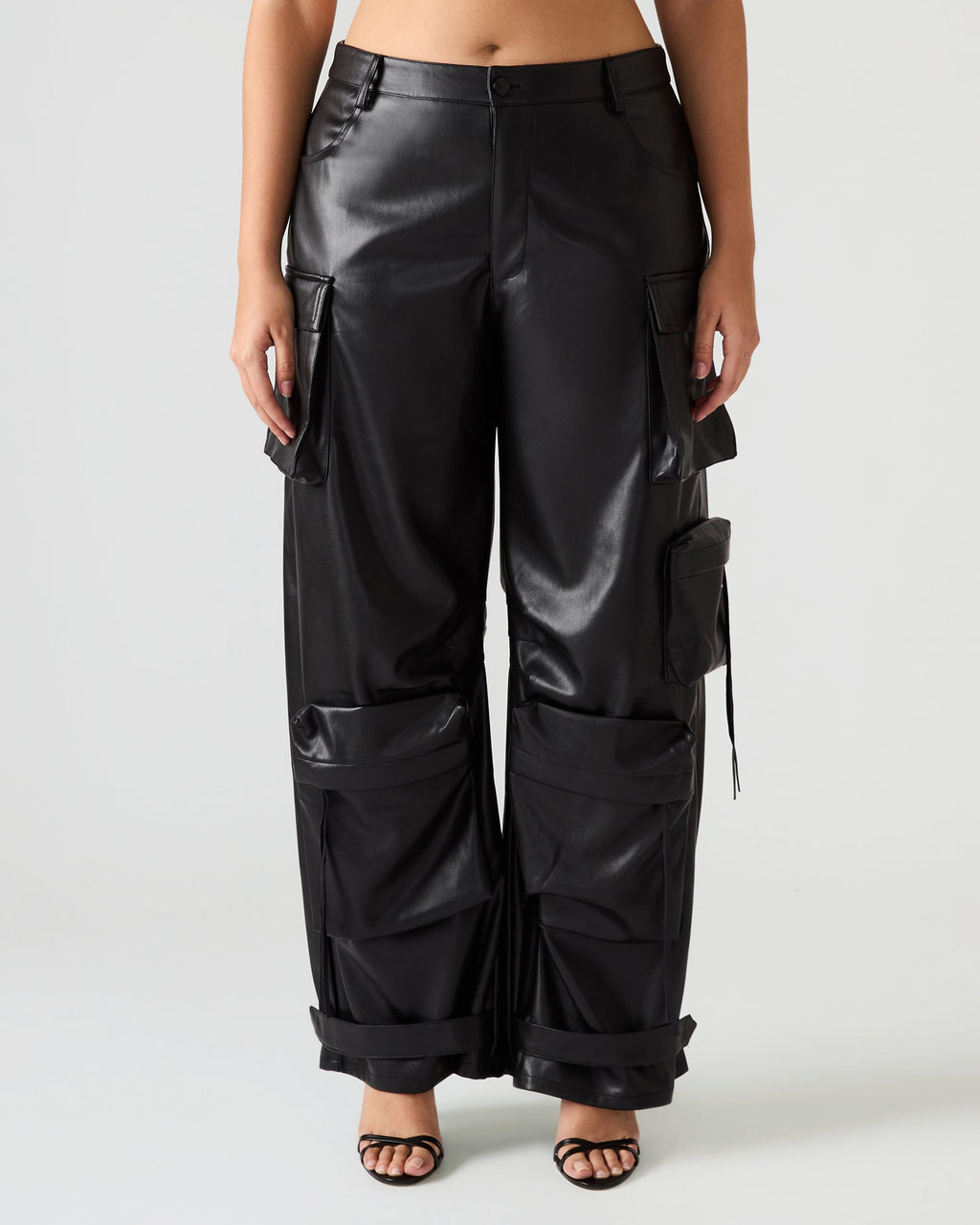 VEGAN LEATHER DUO PANT BLACK  Famous | Online Store