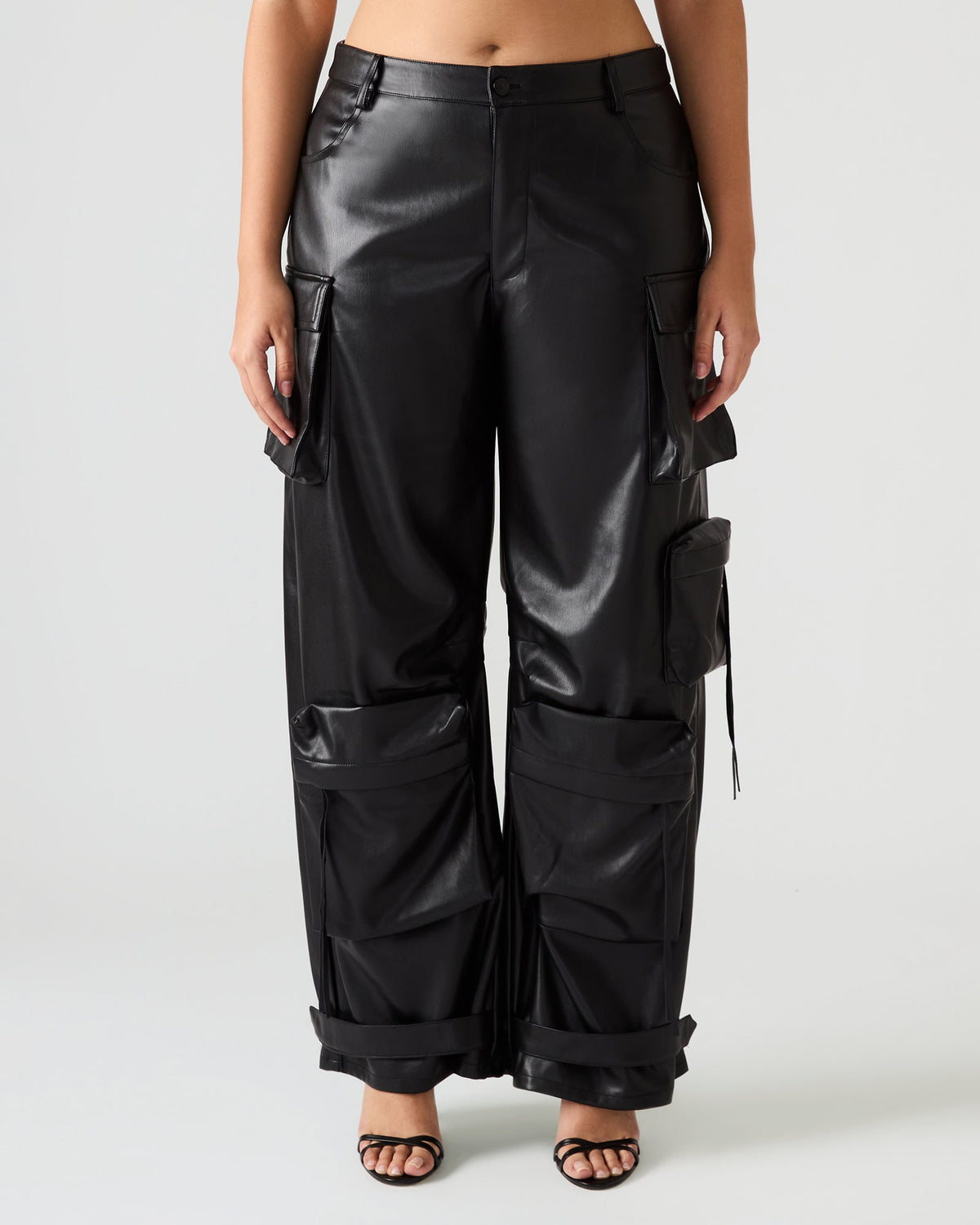 VEGAN LEATHER DUO PANT BLACK  Famous | Online Store