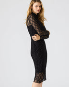 VIVIENNE STUDDED LACE DRESS BLACK  Famous | Online Store