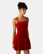GIOVANNA DRESS RED VELVET  Famous | Online Store