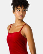 GIOVANNA DRESS RED VELVET  Famous | Online Store