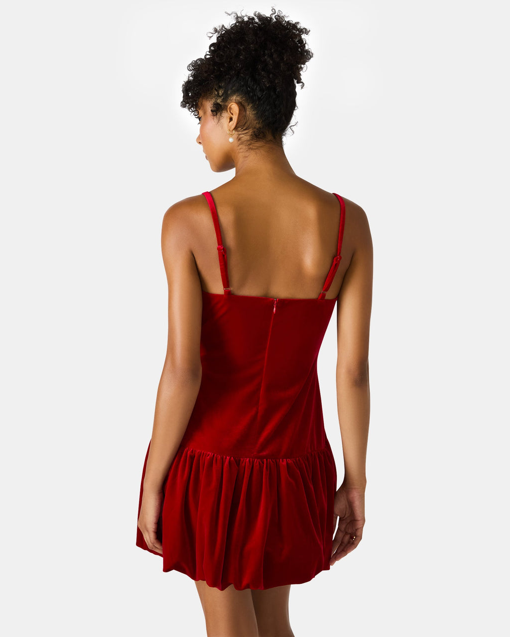 GIOVANNA DRESS RED VELVET  Famous | Online Store